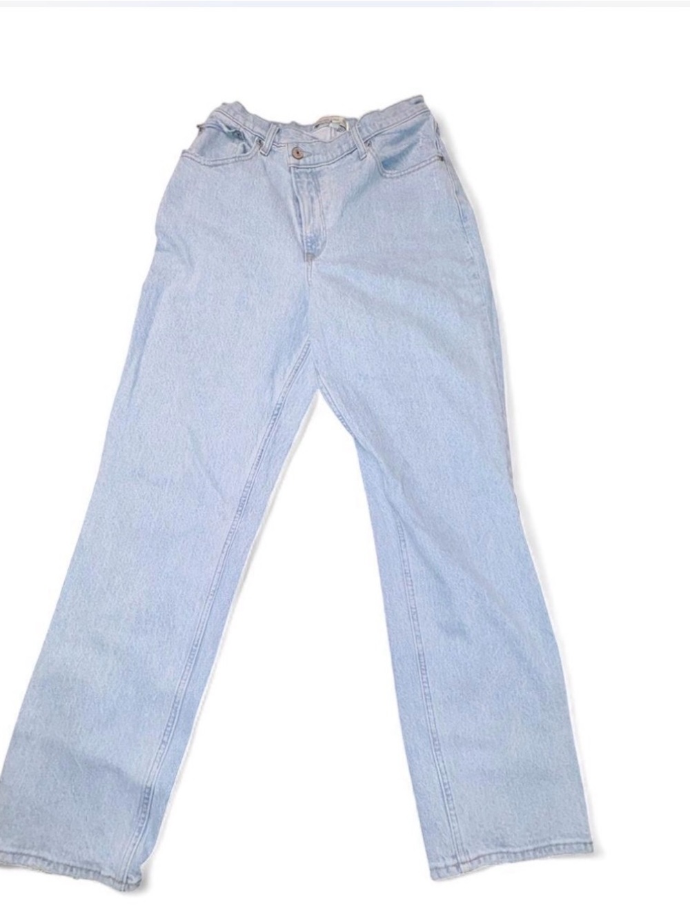 Abercrombie Curve Love 90s Straight Ultra High Rise Jeans 30/10 Light Wash